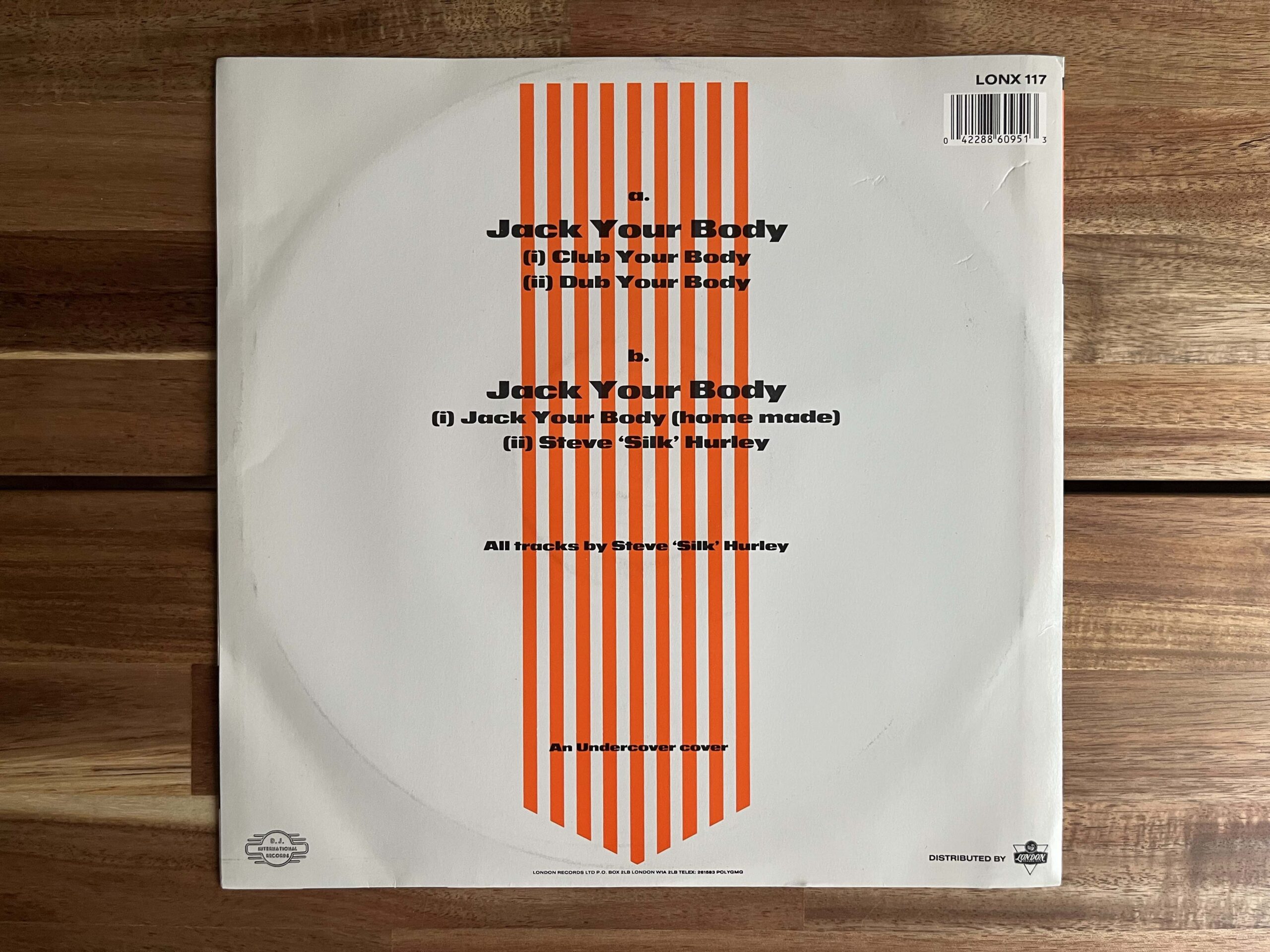 Steve 'Silk' Hurley — Jack Your Body (LONX 117, 1986) - Image 2