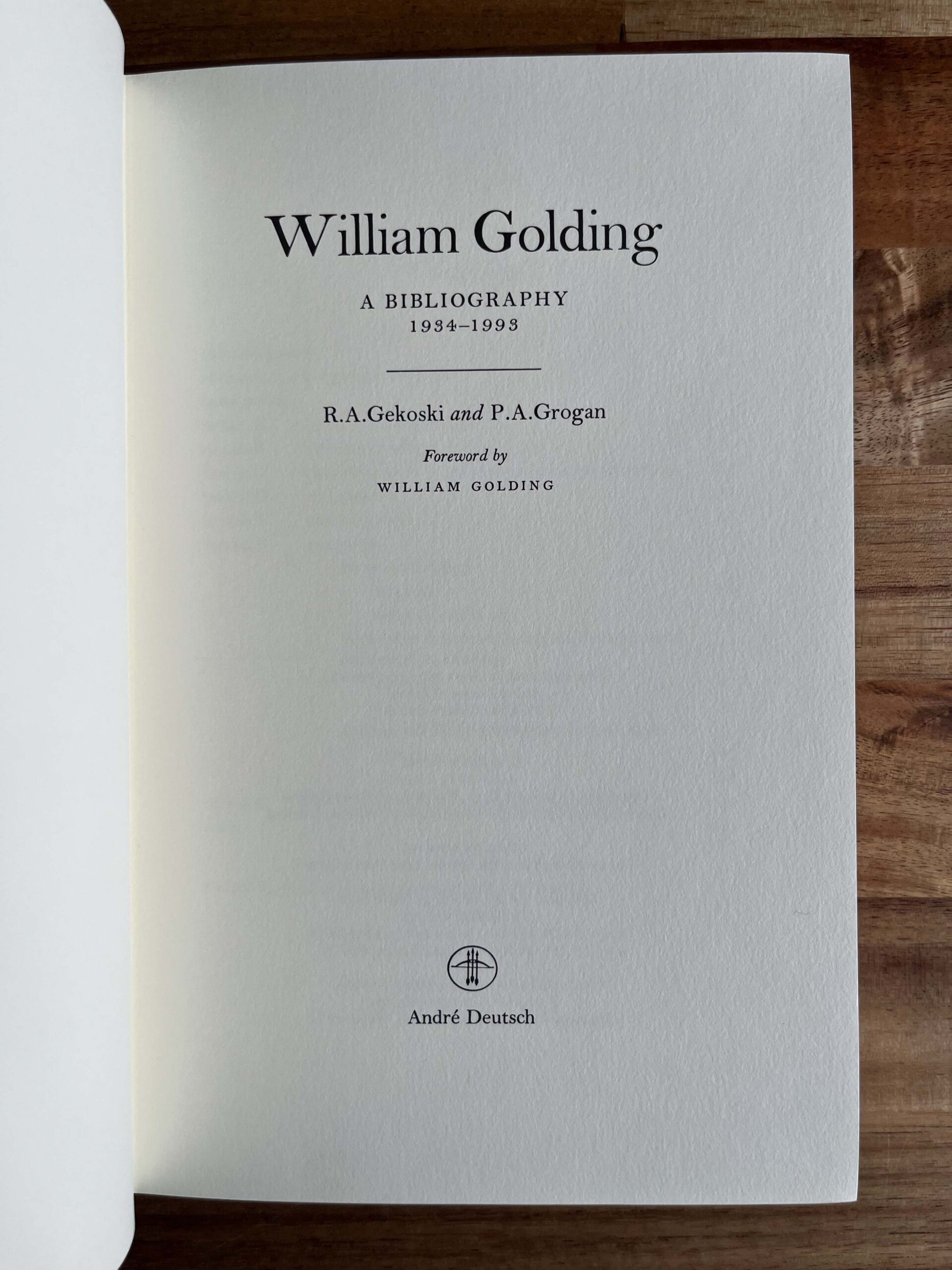 William Golding Signed Limited Edition, A Bibliography 1934–1993, No. 78/100 - Image 4