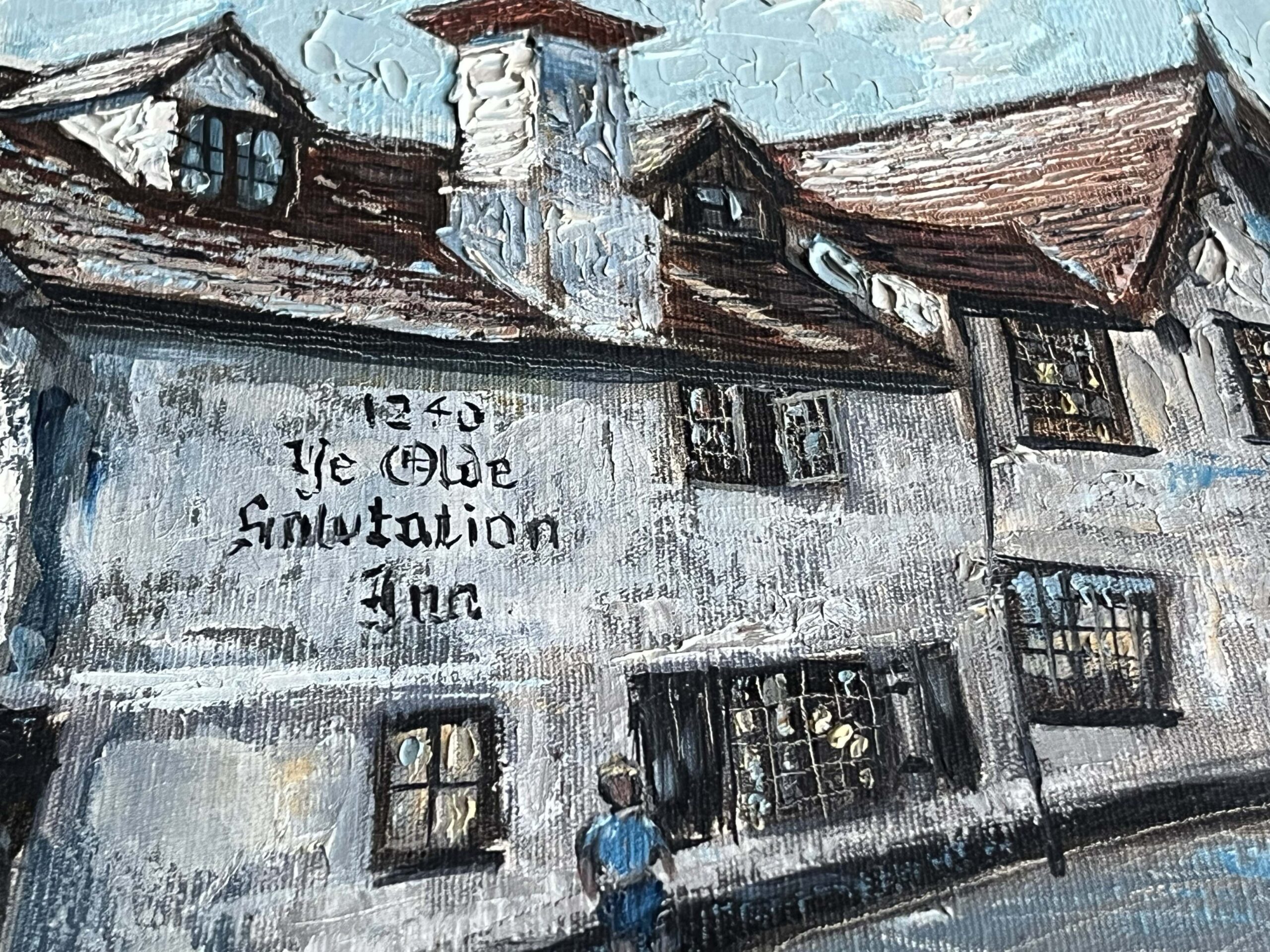 Gordon Willbond Oil Painting, Ye Olde Salutation Inn Nottingham, Framed - Image 8