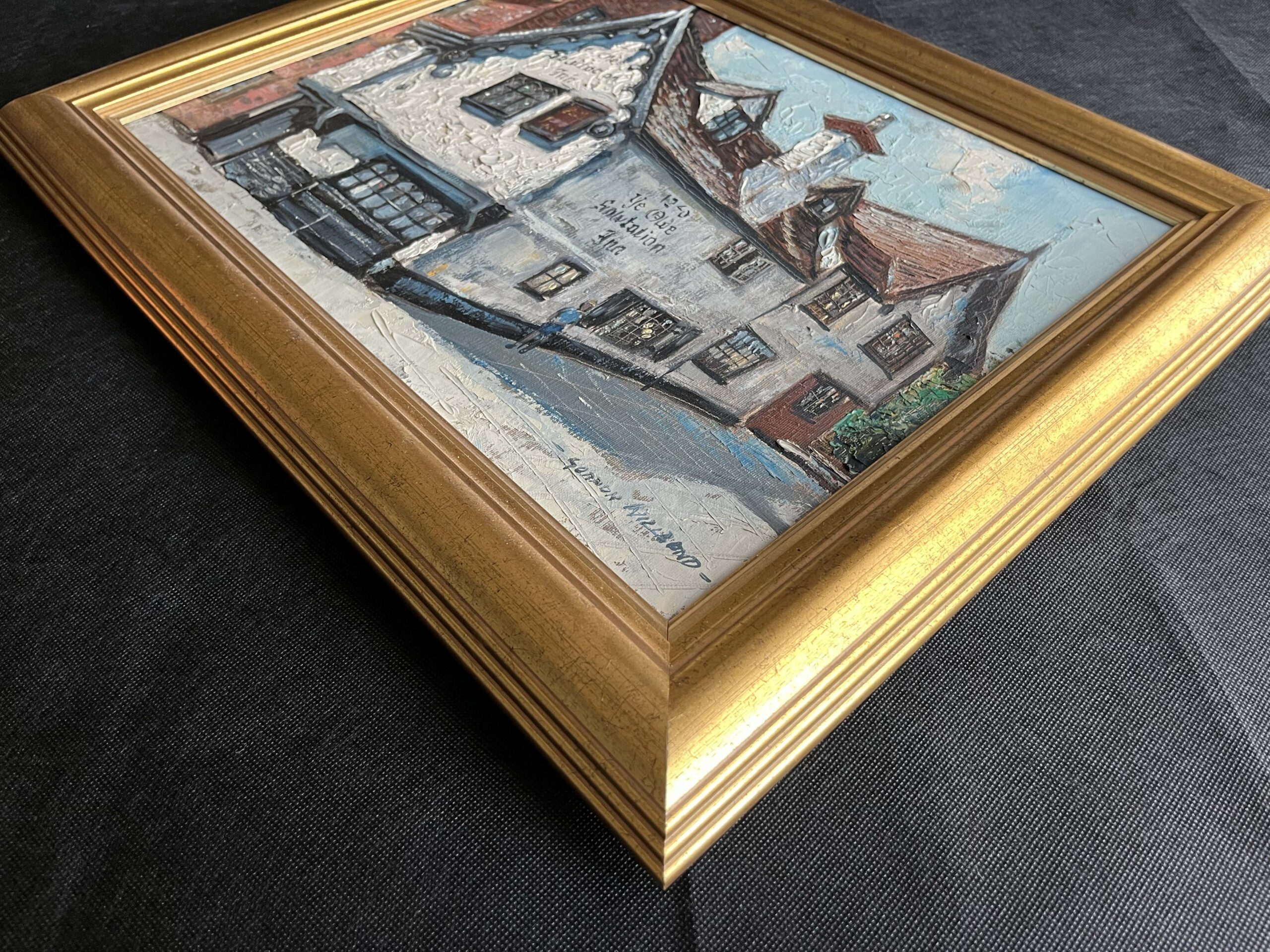 Gordon Willbond Oil Painting, Ye Olde Salutation Inn Nottingham, Framed - Image 3